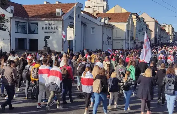 Во время протестов осени 2020-го в Минске / из архива Еврорадио​