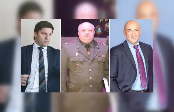 Злева направа: Іван Эйсмант, Валерый Курда, Марат Маркаў