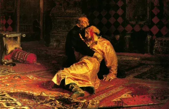 Фрагмет картины Ильи Репина "Иван Грозный и сын его Иван"