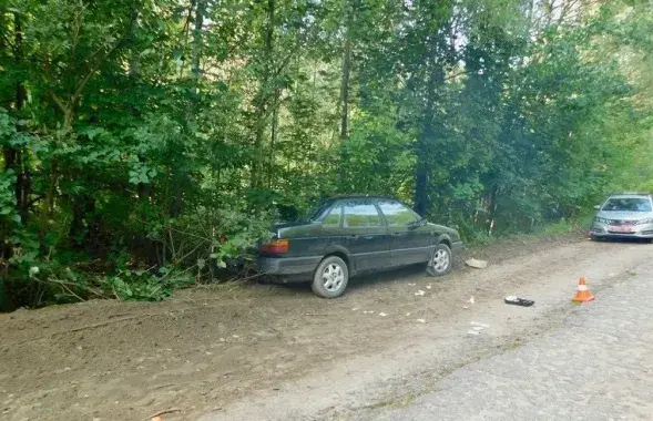 Кампанію ўдалося затрымаць толькі пасля таго, як кіроўца не справіўся з кіраваннем і з'ехаў на ўзбочыну / sk.gov.by​