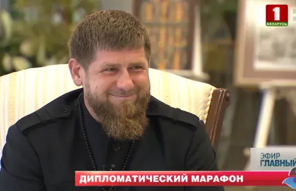 Рамзан Кадыраў / Скрыншот з "Галоўнага эфіру"