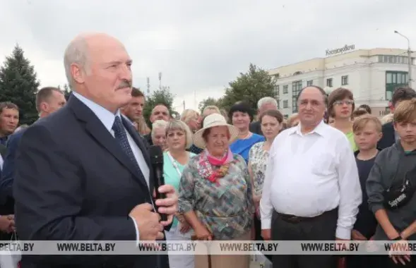 Александр Лукашенко в Костюковичах / БЕЛТА​