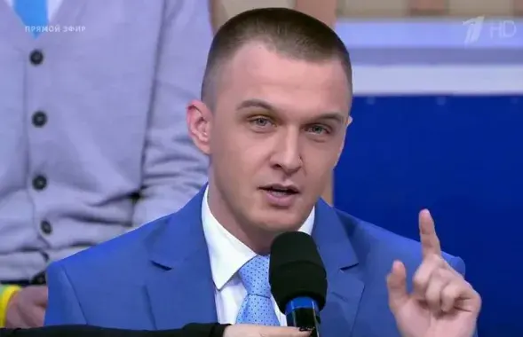 Томаш Мацейчук ў студыі расейскага&nbsp;"Першага канала".
