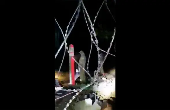 На белорусской границе / Кадр из&nbsp;видео