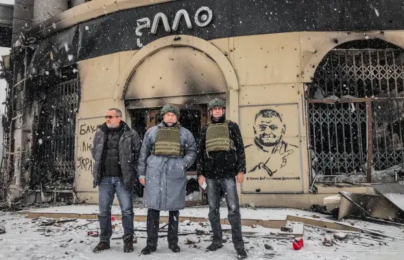 Зянон Пазняк у Бахмуце
