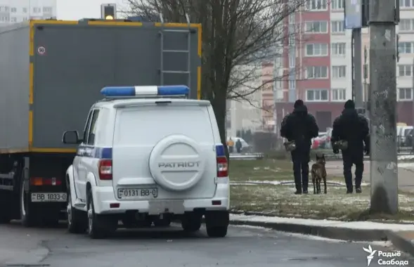 Сілавікі падчас нядзельнага маршу 13 снежня 2020 года / "Радыё Свабода"