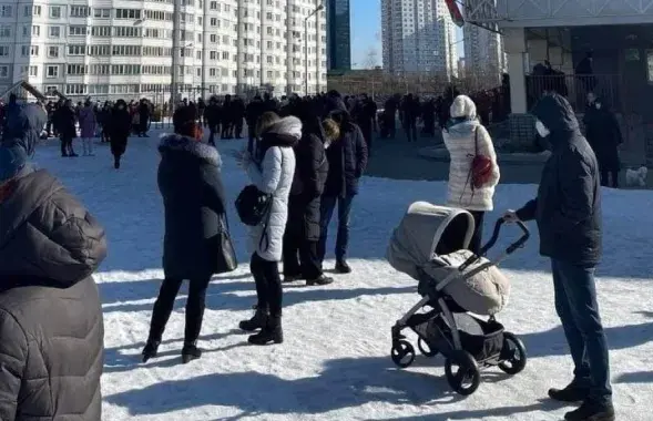 Белорусы вышли на протест против войны, Минск, 27 февраля 2022 года / Фото правозащитников