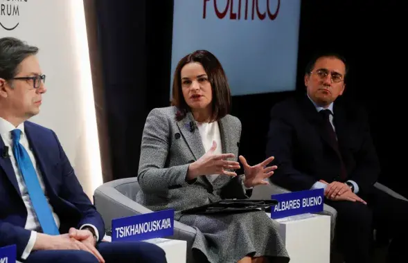 Святлана Ціханоўская ў Давосе / Reuters&nbsp;
