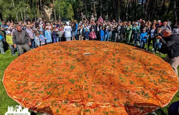В диаметре пицца получилась пять метров /&nbsp;newgrodno.by
