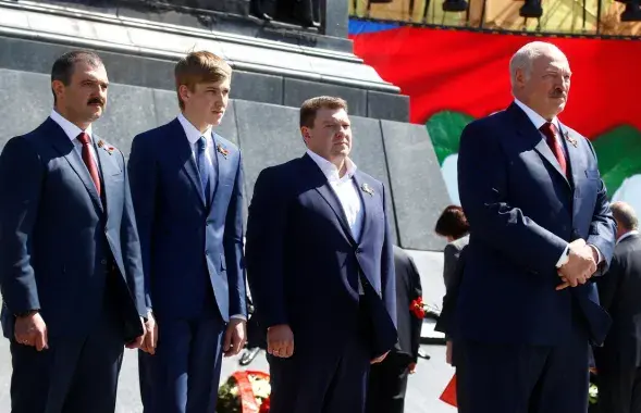 Alyaksandr Lukashenka and his sons: Viktar, Mikalai and Dzmitry / Reuters