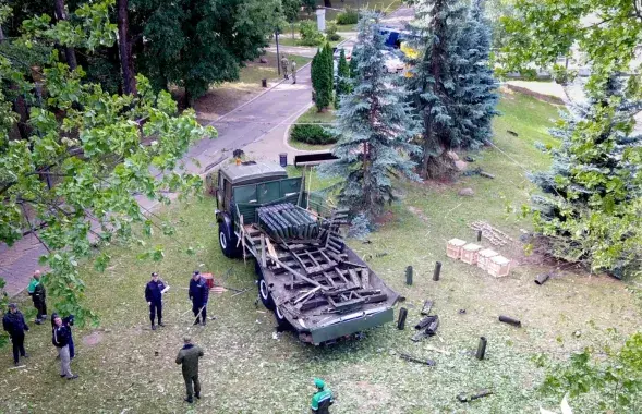 Салютная установка на следующий день после взрыва /&nbsp;svaboda.org
