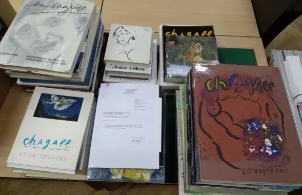 Кнігі з бібліятэкі Марка Шагала / vk.com/vitebsk.chagallmuseum
