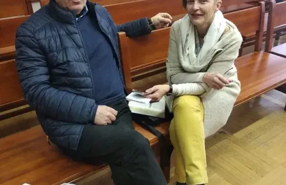 Mikalai Statkevich with his wife Maryna/ Siarhei Sparysh's profile on Facebook