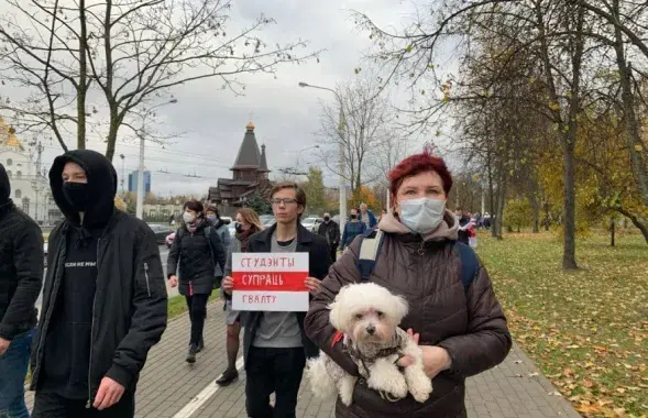 Во время одной из уличных акций в Минске / Еврорадио​