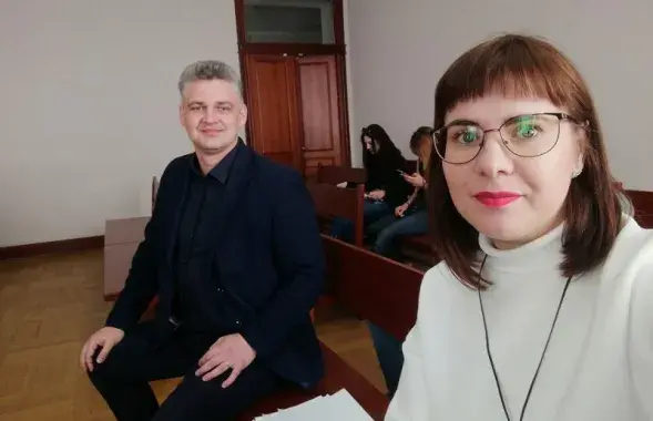 Юрий Губаревич и Ольга Ковалькова в суде / Фото из аккаунта Ольги Ковальковой на Фейсбуке​