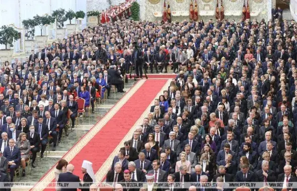 Приблизительно та же публика была и на "тайной инаугурации" в сентябре 2020-го​ / БЕЛТА