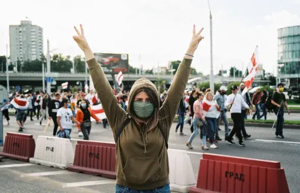 Мирный протест 2020 года, Минск / unsplash.com