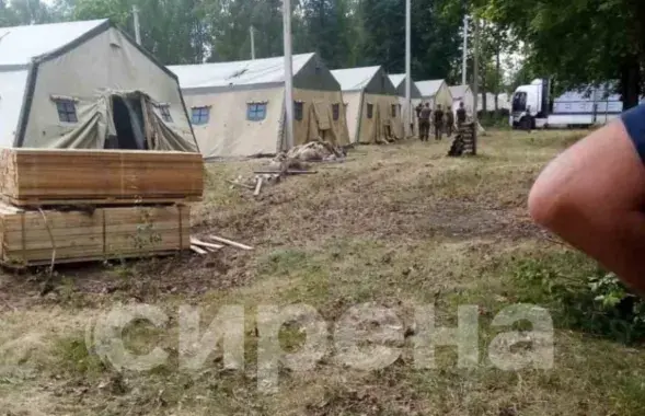 Лагерь под Осиповичами / t.me/news_sirena
