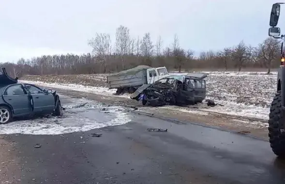 На месте аварии / Cкриншот с видео МВД РБ