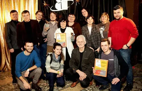 Вясноўцы на ўручэнні прэміі "Чэмпіёны грамадзянскай супольнасці" ў 2020-м / spring96.org
