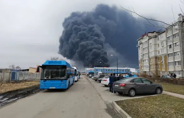 Пожар в Белгороде / Фото из соцсетей