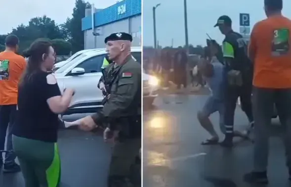 Затрыманне расіян у Івацэвічах / скрыншот відэа
