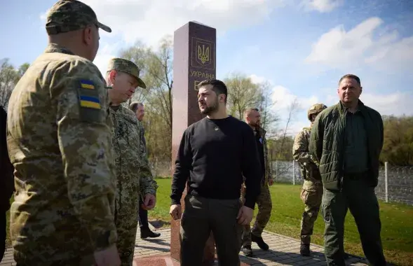 Уладзімір Зяленскі на мяжы /&nbsp;president.gov.ua
