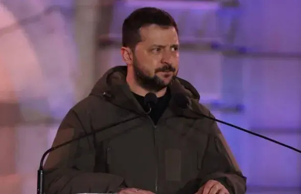 Выступление Владимира Зеленского в Варшаве / "Белсат"

