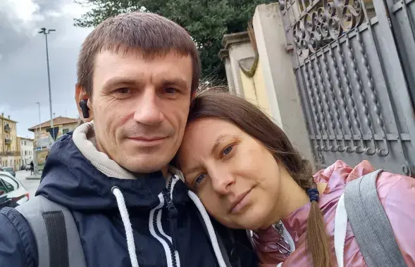 Віталь Жук з жонкай / t.me/viasna96
