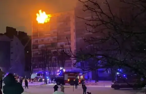 Пажар у інтэрнаце ў Мінску
