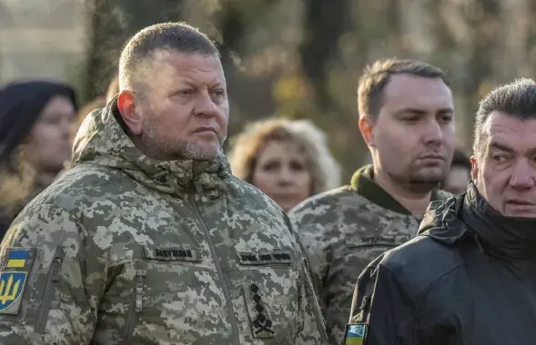 Валерый Залужны, Кірыл Буданаў і Аляксей Данілаў, сакратар Савета па нацбяспецы і абароне
