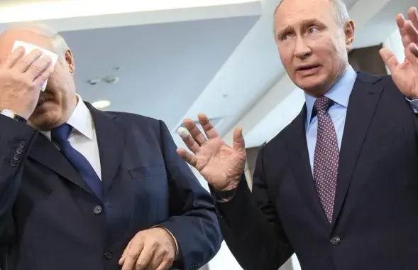 У панядзелак Аляксандр Лукашэнка якраз паляцеў у РФ да Уладзіміра Пуціна
