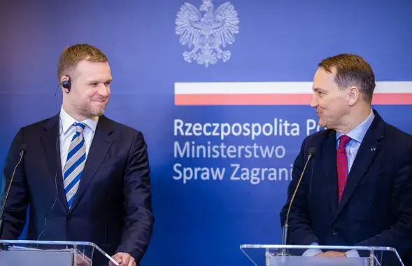 Габриэлюс Ландсбергис и Радослав Сикорский

