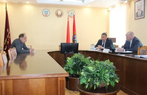 Падчас сустрэчы ў Любані
