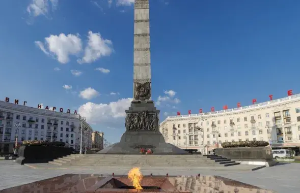 На площади Победы в Минске
