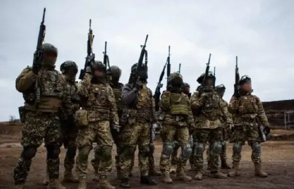Бойцы отряда "Атом" в Украине, весна 2023-го
