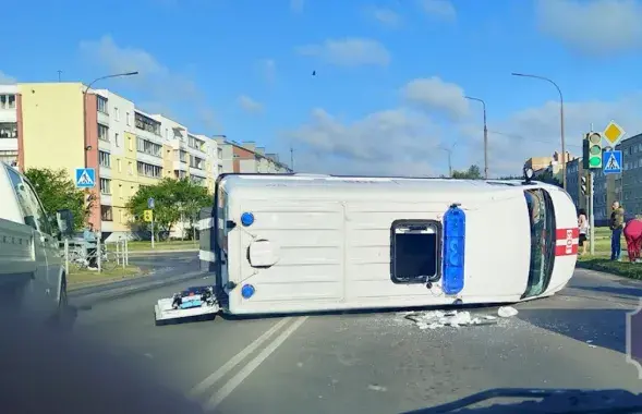 Авария с участием скорой в Кобрине
