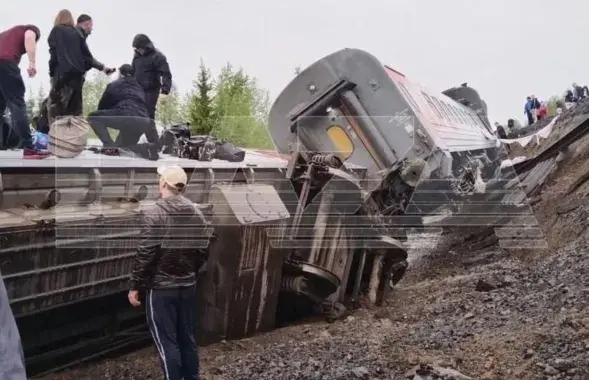 Чыгуначная аварыя пад Інтой
