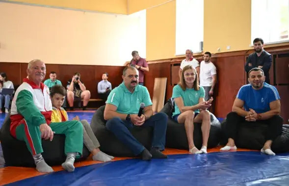 Ірына Курачкіна і Віктар Лукашэнка
