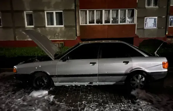 В Новогрудке горела "Ауди"
