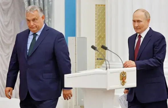 Віктар Орбан і Уладзімір Пуцін
