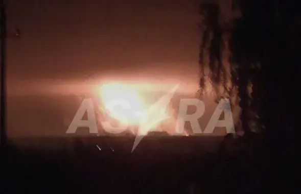 Взрыв и пожар в районе Липецка
