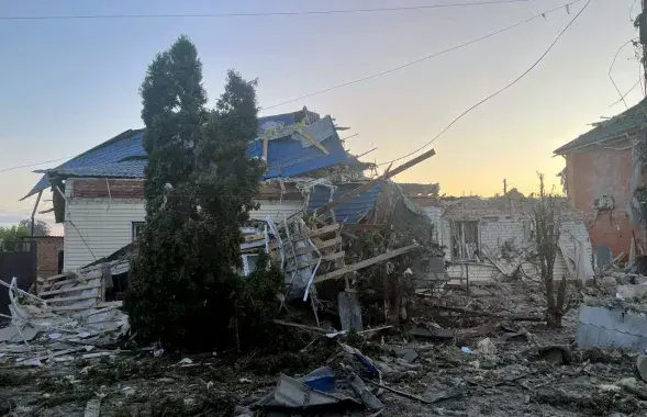 Абстраляны дом у горадзе Суджа
