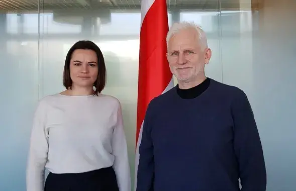 Светлана Тихановская и Алесь Беляцкий
