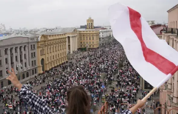 Во время протестов в Беларуси в 2020-м
