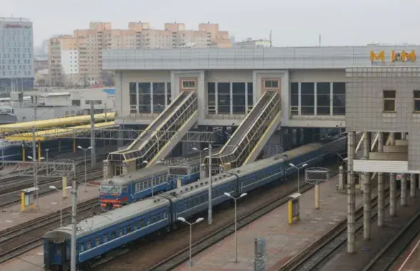 Чыгуначны вакзал у Мінску
