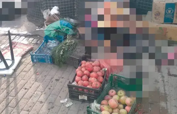 Рынак у Херсоне пасля расійскага абстрэлу
