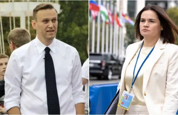 Аляксей Навальны і Святлана Ціханоўская
