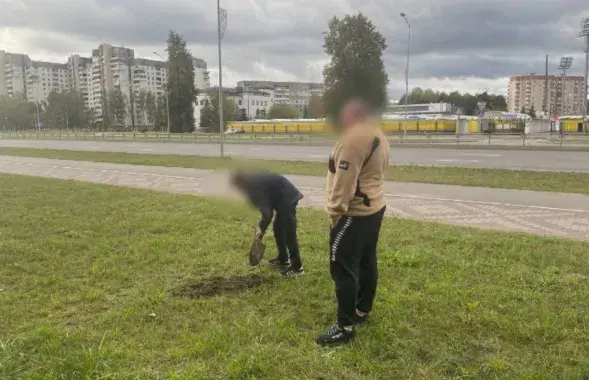 Деревья сажали вместе с родителями
