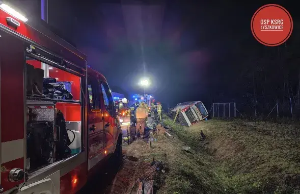 ДТП с участием белорусского автобуса в Польше

